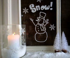 Raamsticker - Let it Snow