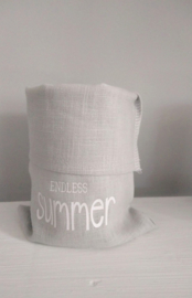 Windlicht linnen grijs hoog - endless summer