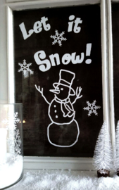 Raamsticker - Let it Snow