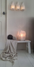 Windlicht soft linen groot
