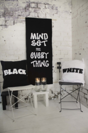 Wanddoek Mindset zwart