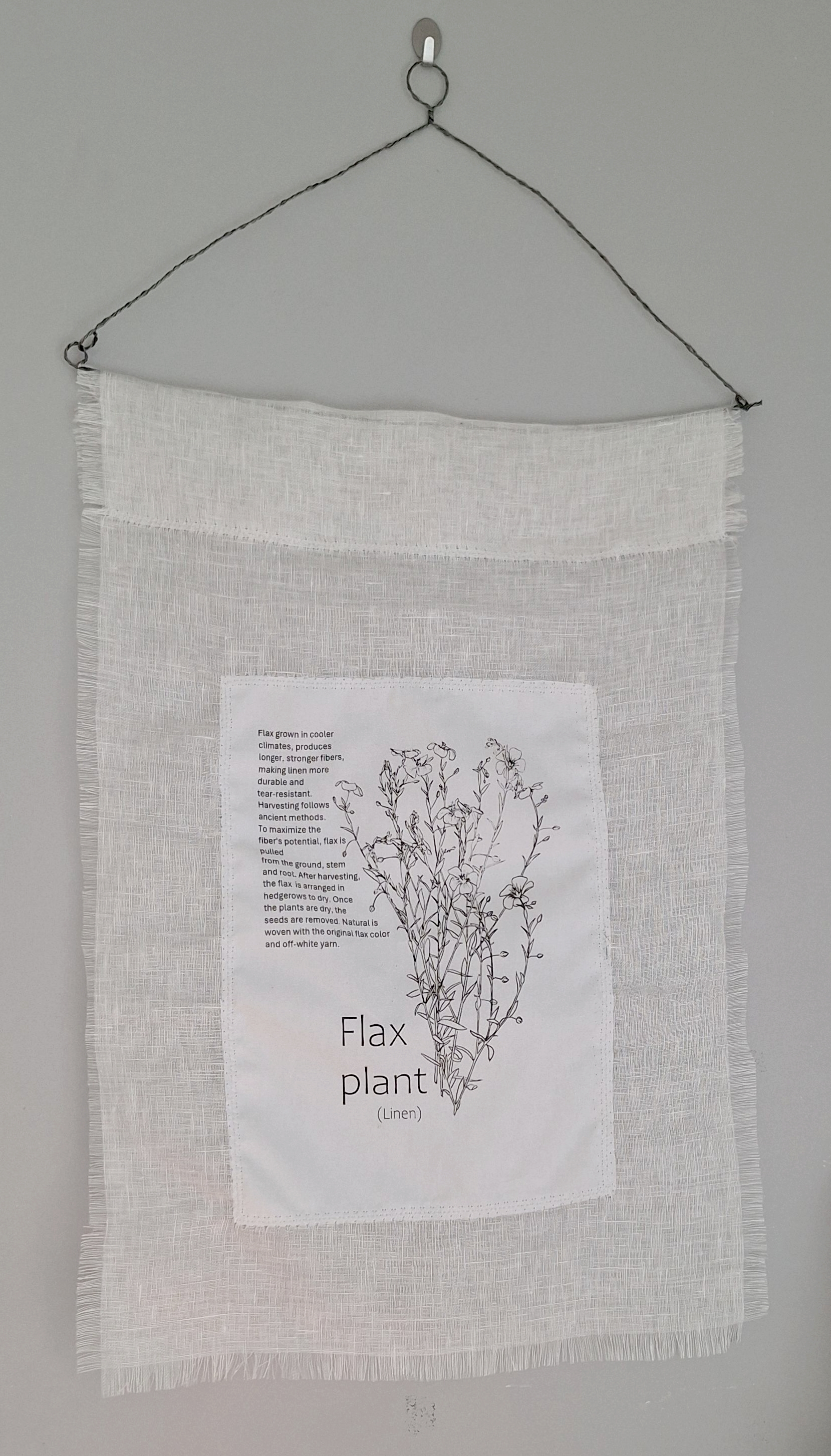 Leinenposter Flachspflanze