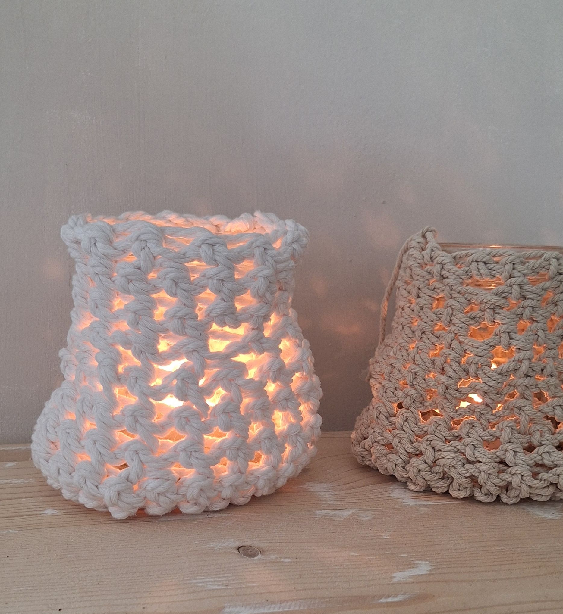 Windlicht Baumwolle und Schnur C
