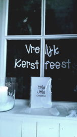 Raamsticker - tekst Vrolijk Kerstfeest
