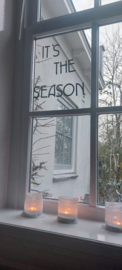 Raamsticker tekst It's the Season