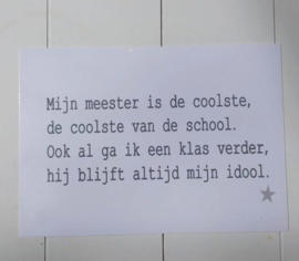 Ansichtkaarten Mijn meester is de coolste