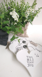 Houten hart "van mij voor jou"
