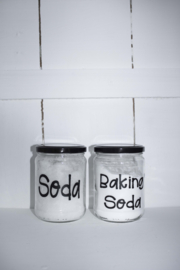 Glazen pot met deksel  BAKING SODA