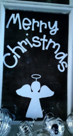 Raamsticker - tekst Merry Crhistmas