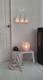 Windlicht soft linen groot