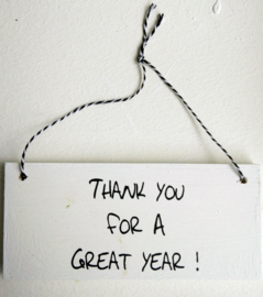 TXT bord Thank you great year