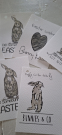 set bunny kaartjes A7