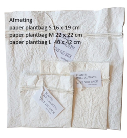 Paper plantbag off-white S