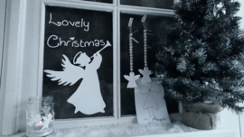 Raamsticker Engel - Lovely Christmas