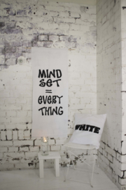 Wanddoek Mindset wit