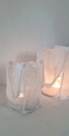 Windlicht soft linen groot