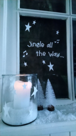 Raamsticker - Jingle all the way