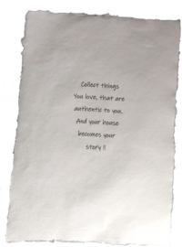 Poster A4 Collect things you love