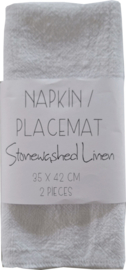 Servet- Placemat linnen wit