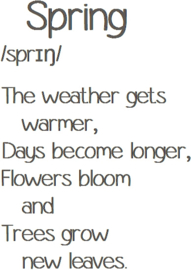 Wandaufkleber Spring