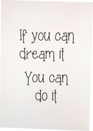 Canvaslijst If you can dream it