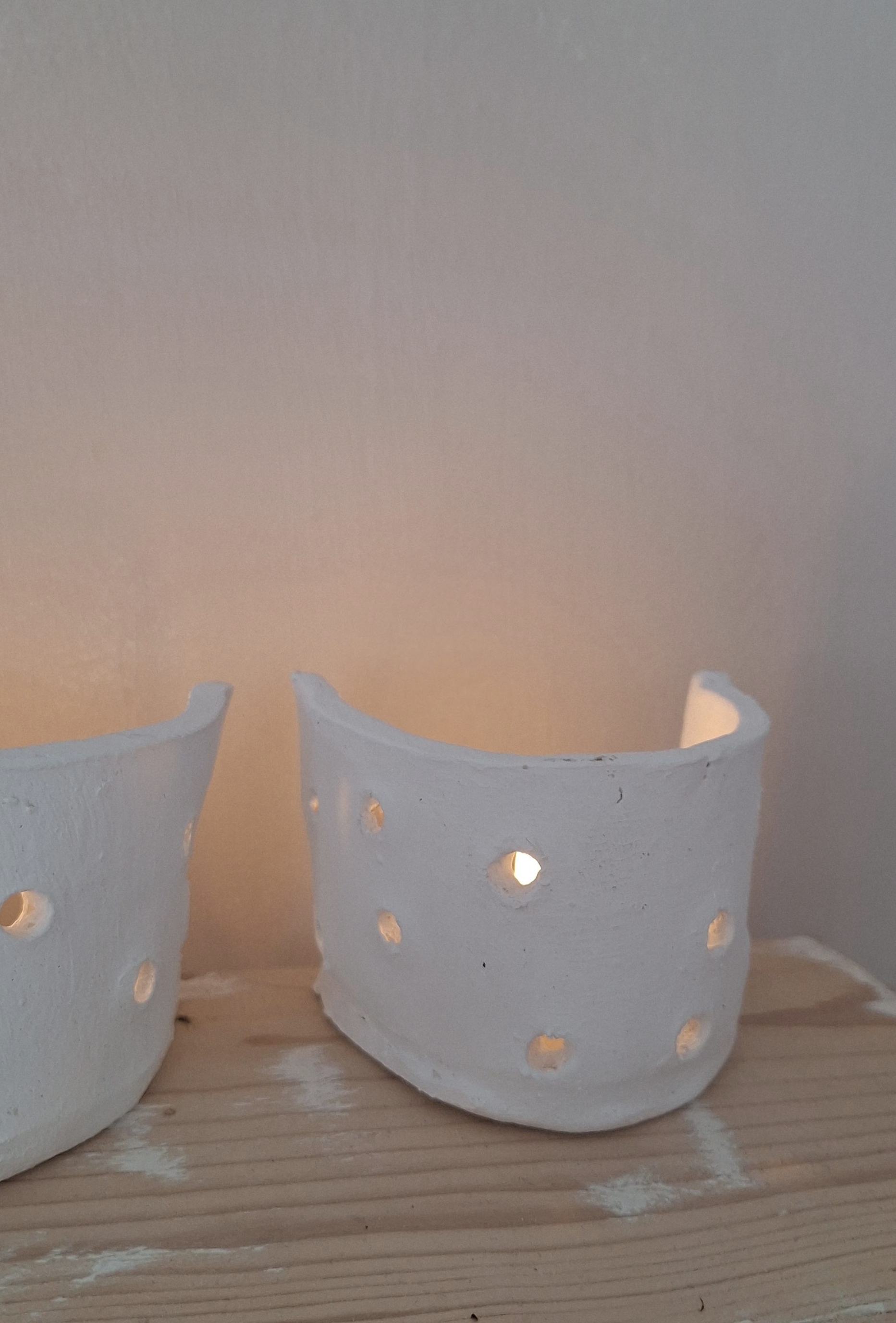 Aardewerk lichtje Trevlig