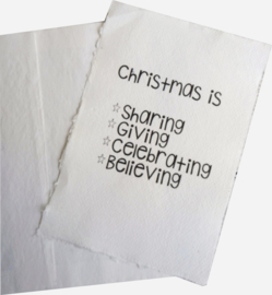 Karte A5 Christmas is sharing
