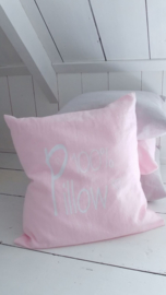 Kussen50 100% Pillow stonewashed Linnen roze