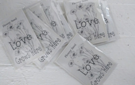 Sachet bloemenzaad Love wit
