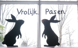 Fensteraufkleber Hase groß stehend