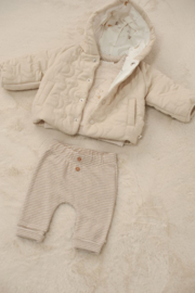 Taupe gestreept broekje Feetje