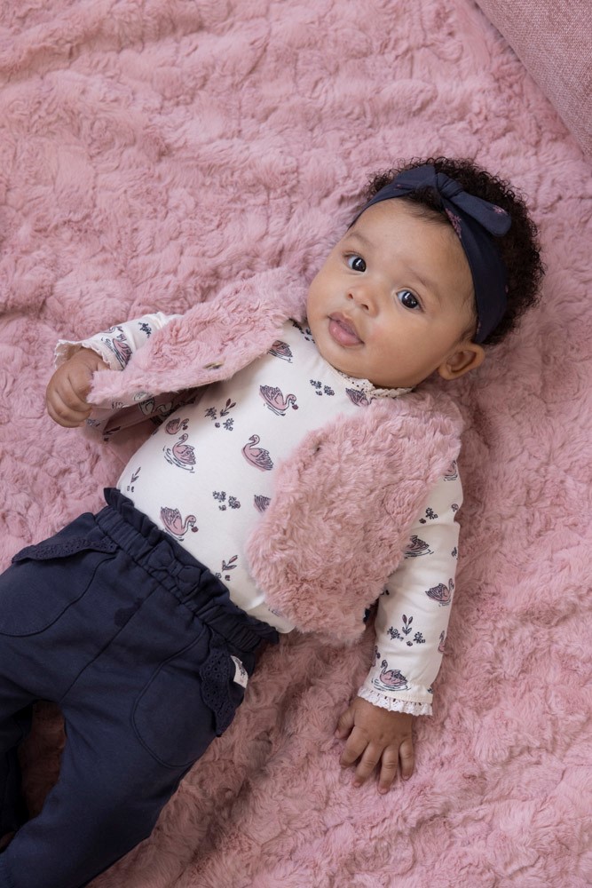 Roze bodywarmer Feetje