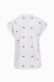 Wit shirt met hartjes Looxs Little