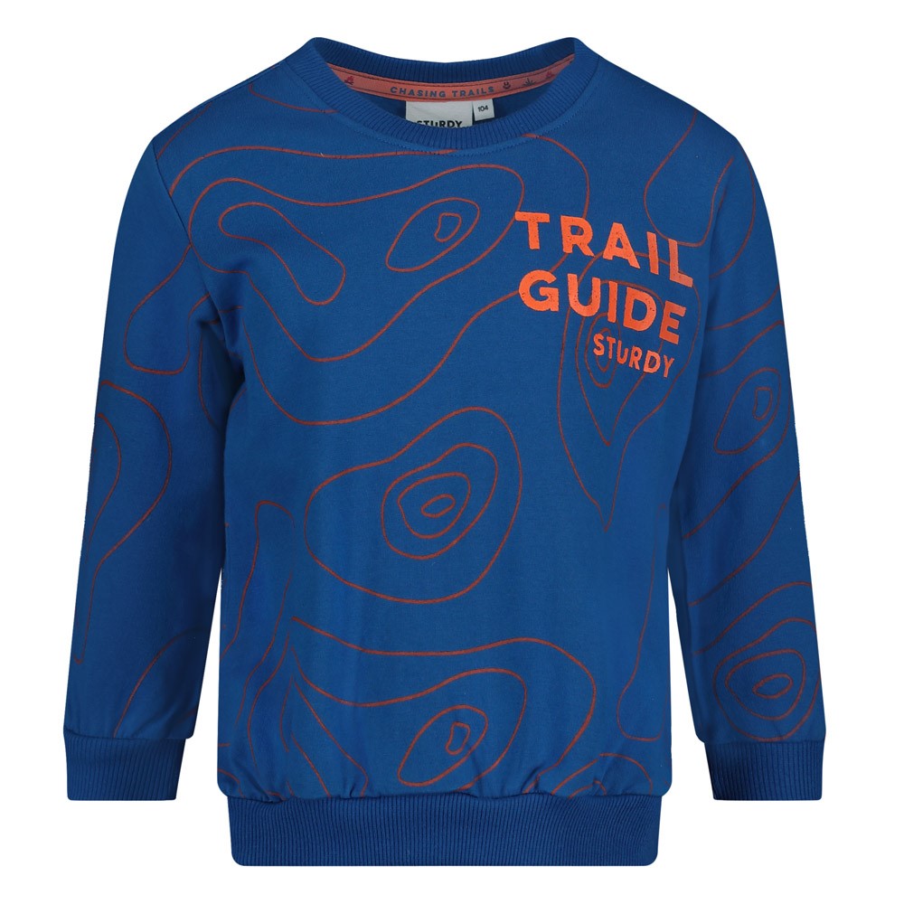 Blauwe sweater Chasing Trails Sturdy