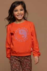 Oranje sweater Looxs Little