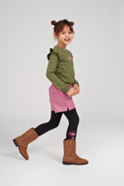 Lederlook short Moon Flowers Jubel
