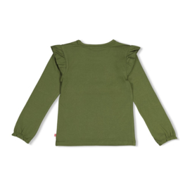 Groene longsleeve Moon Flowers Jubel