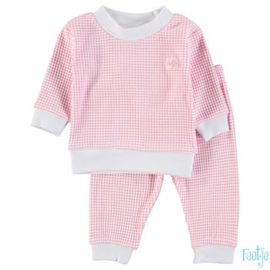 Roze wafelpyjama Feetje