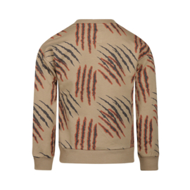 Bewerkte taupe sweater Koko Noko