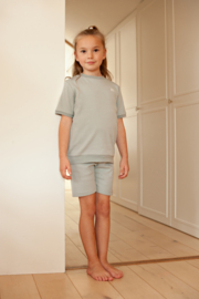 Zeegroene wafelpyjama Feetje