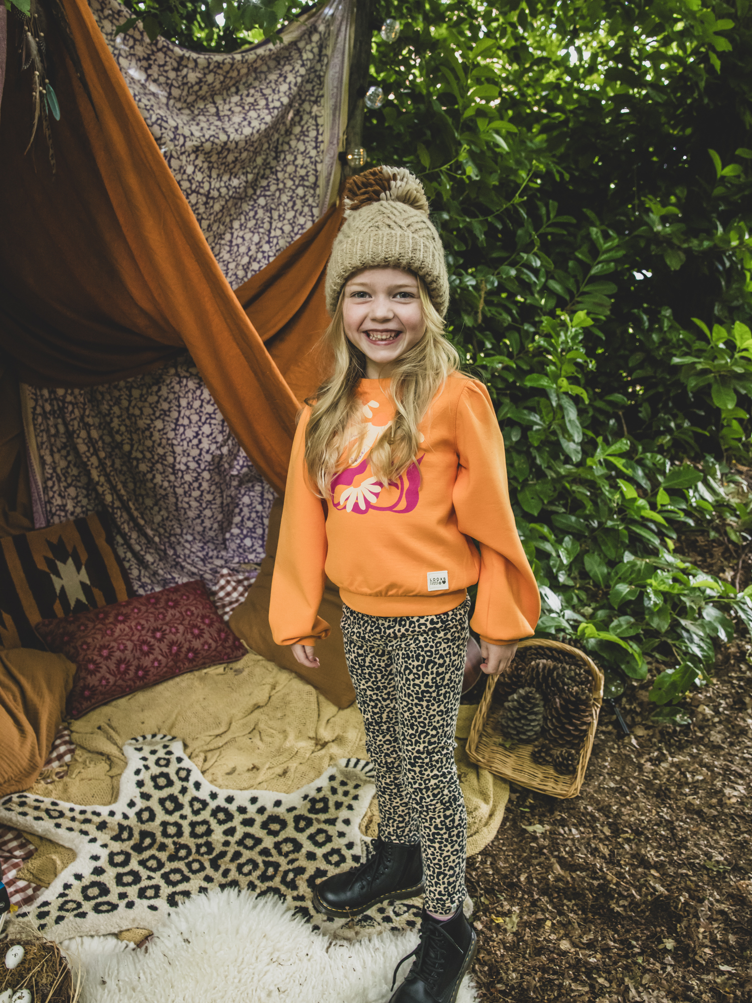 Oranje sweater looxs Little