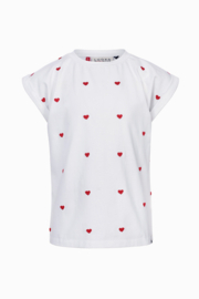 Wit shirt met hartjes Looxs Little