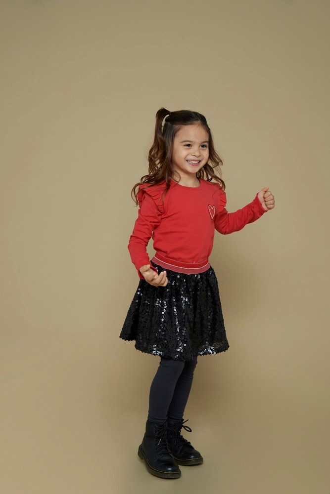 Rode longsleeve Queen of Hearts Jubel