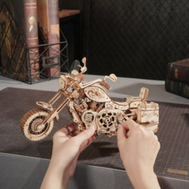 Houten Puzzel 3D Cruiser Motorcycle, Robotime, LK504, 27×11,6x16cm