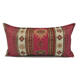 Hard roze kussen - Aztec ± 30x60cm