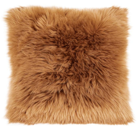 Caramel Cognac oranje - kussen 45x45 cm (inclusief vulling)