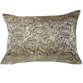 Esperanza Deseo ® kussen - lurex - zand, taupe, beige en goud swirl ± 50x70cm