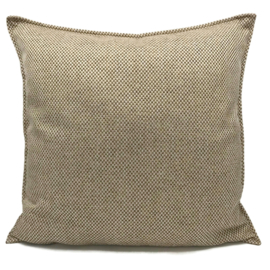 Esperanza Deseo ® kussen - Linnen meubelstof met grote lus - Brons met licht beige ± 60x60cm