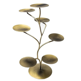 Lotusdisplay voor 7 sfeerlichten – metaal – 57 × 35 cm