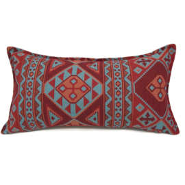 Esperanza Deseo ® kussen - Native, turquoise rood en oranje ± 30x60cm